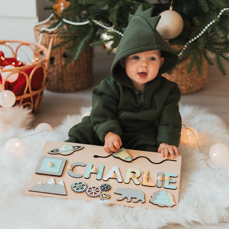 Personalized Gifts for Kids Wooden Busy Board Montessori Activity