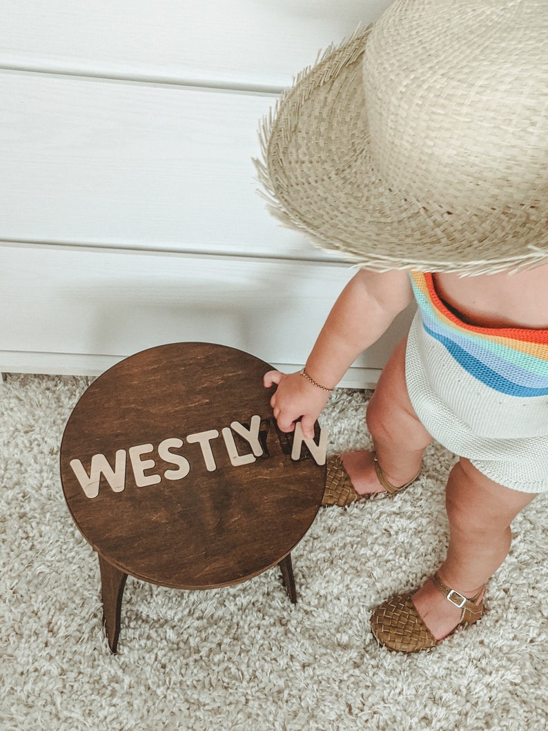 Name Puzzle Stool Personalized Stool Childs Furniture Baby | Etsy Name Puzzle Stool Personalized Stool Childs Furniture Baby | Etsy