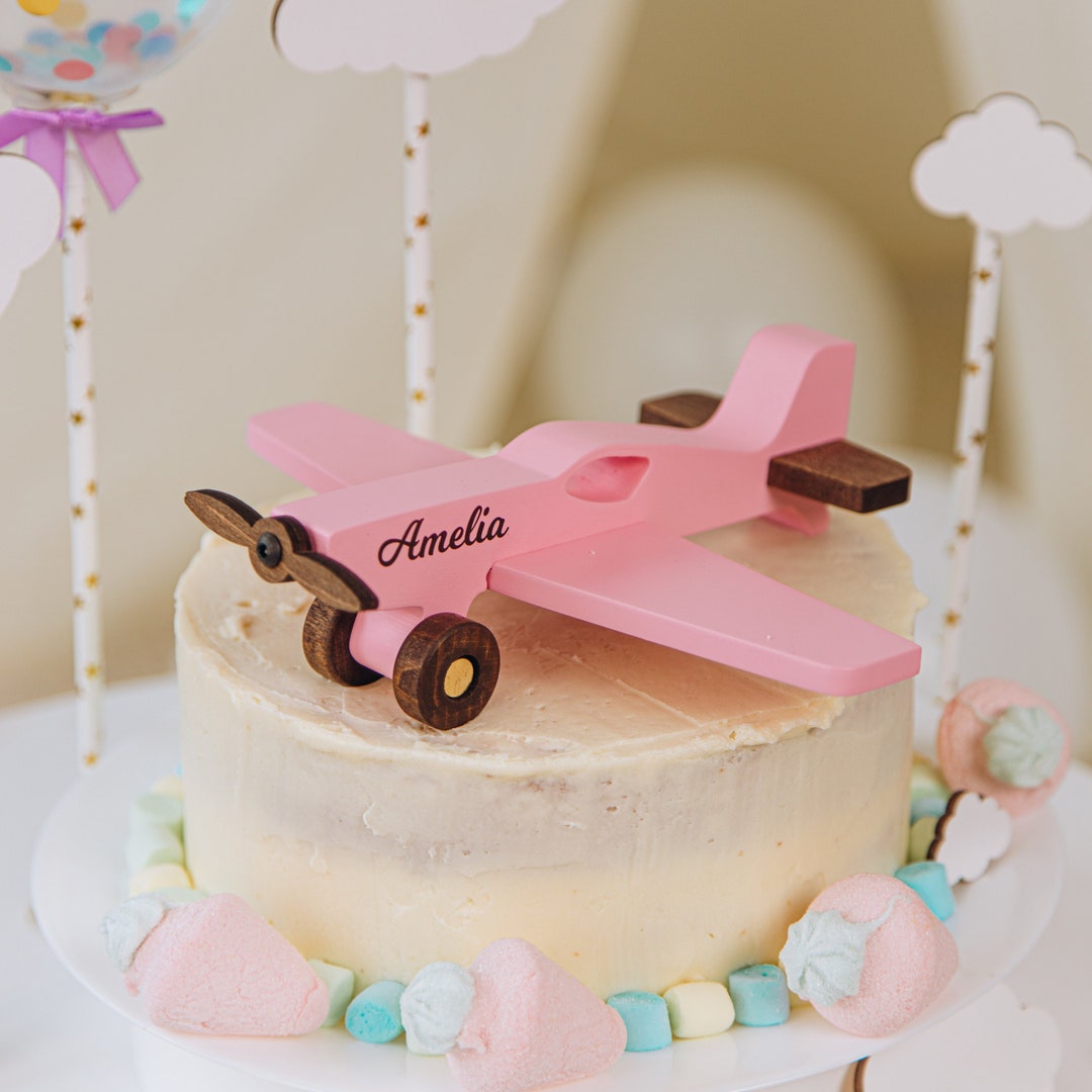 LECAKTO Topper Per Torta Di Compleanno A Tema Aeroplano, Decorazioni Per Feste Di Compleanno Per Bambini - 2