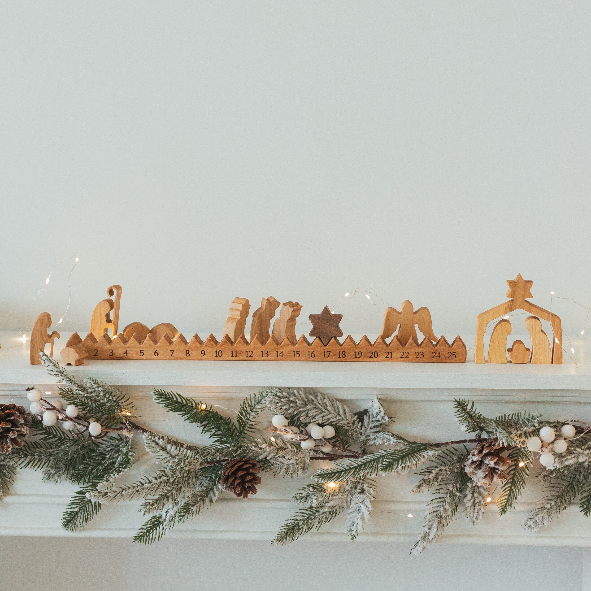 Wooden Advent Calendar Christmas Gift Nativity Set - Etsy