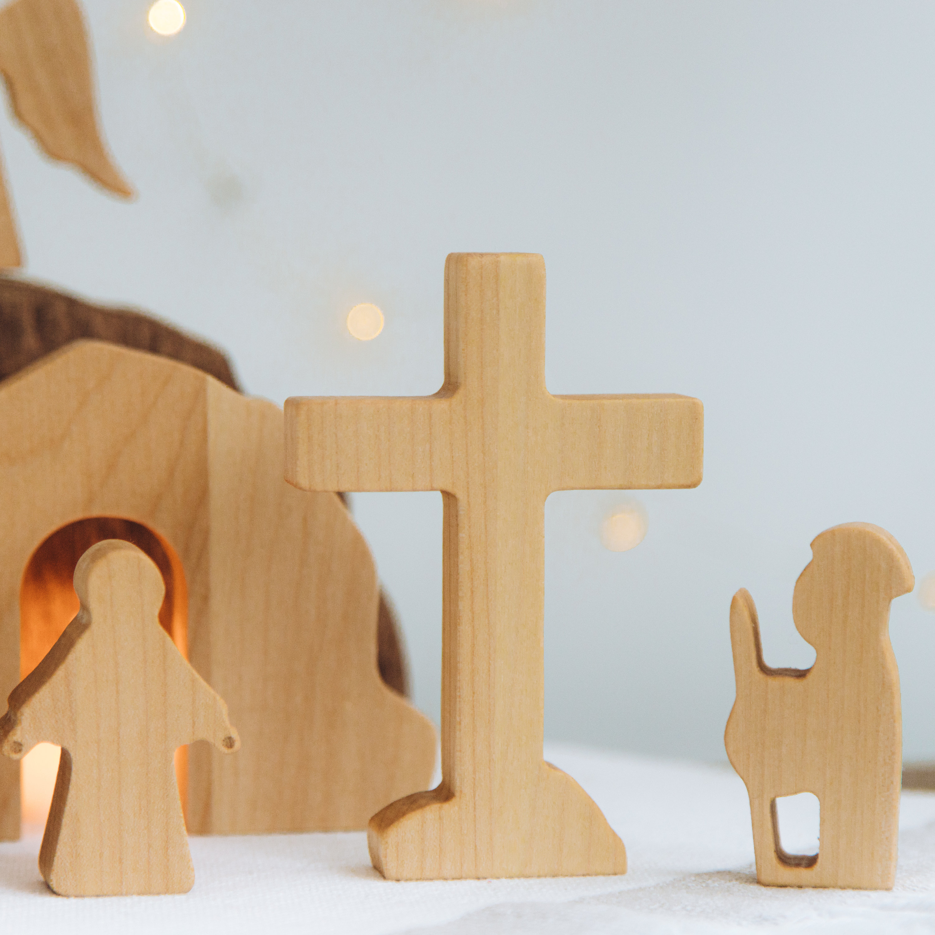 Resurrection Scene. Easter Decor. He is Risen. Wooden Empty Tomb Scene. Christian Gifts. Easter Gifts. Holiday Decorations. Handmade Decor.