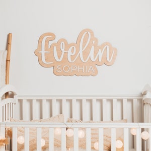 Cute wooden NAME SIGN for wall Kids room decor PERSONALIZED Nursery wall hanging Custom baby shower sign Name wall decor Decorative letters image 6