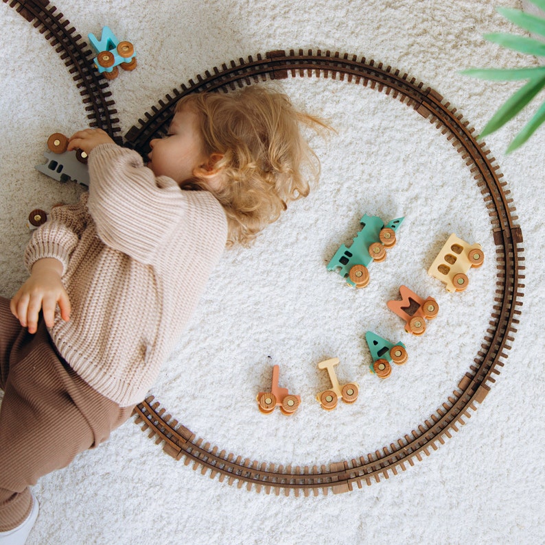 Personalized Colored Letter Train With Baby Name Custom Birthday Gifts