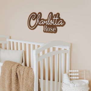 Cute wooden NAME SIGN for wall Kids room decor PERSONALIZED Nursery wall hanging Custom baby shower sign Name wall decor Decorative letters image 4