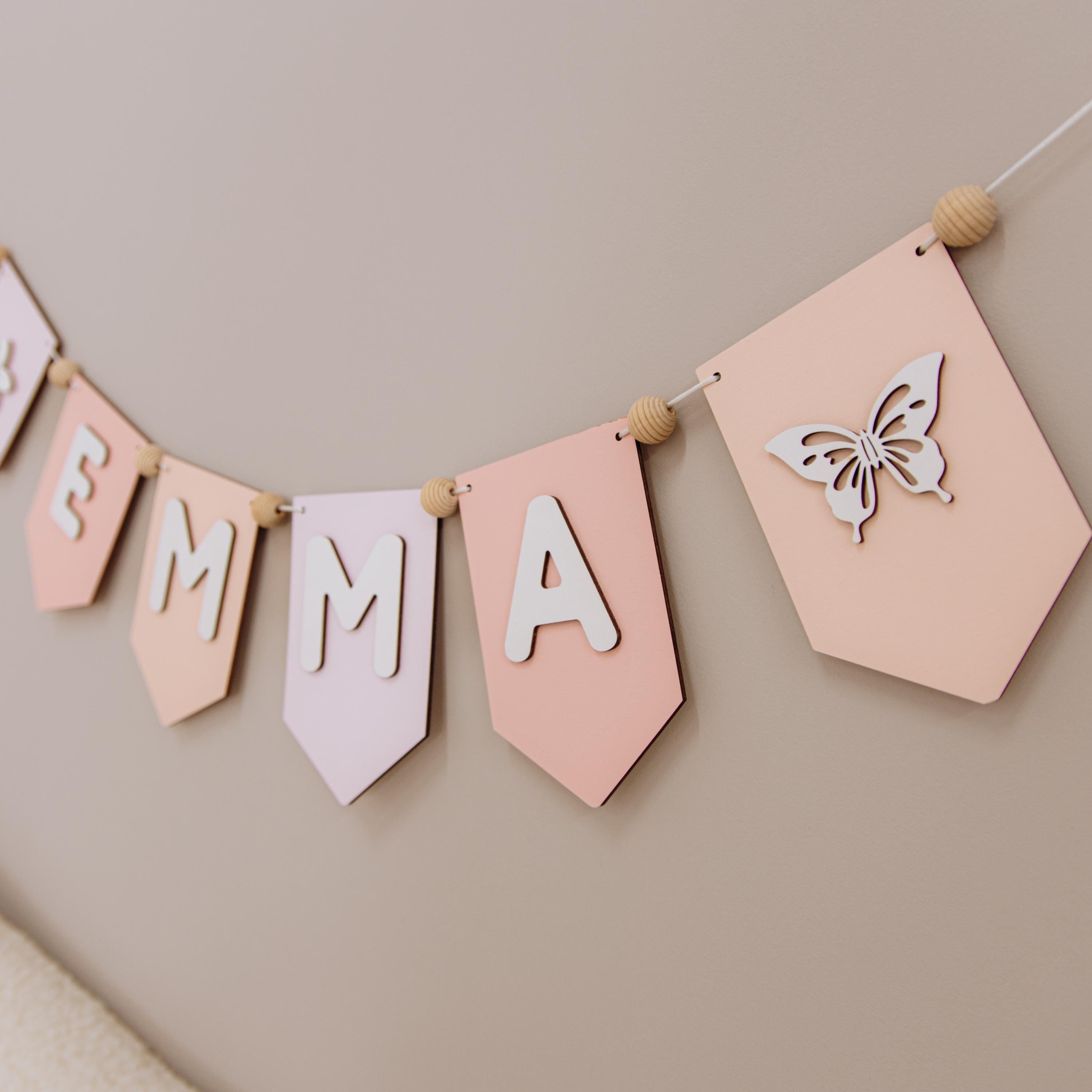 Girl Personalized Garland, Name Banner, 1st Birthday Decoration, Nursery Decor, Flags And Bunting, Сustom Decor