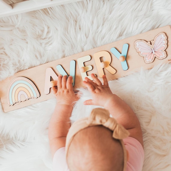 The single most-proven personalized wooden name puzzle on Etsy with 57,000+ favorites — the category leader for a reason.