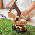 Toy Construction Excavator Handmade Wooden Construction Toy Vehicles Custom Baby Gifts Birthday Boy Gifts Kids Pretend Play First Christmas product logo