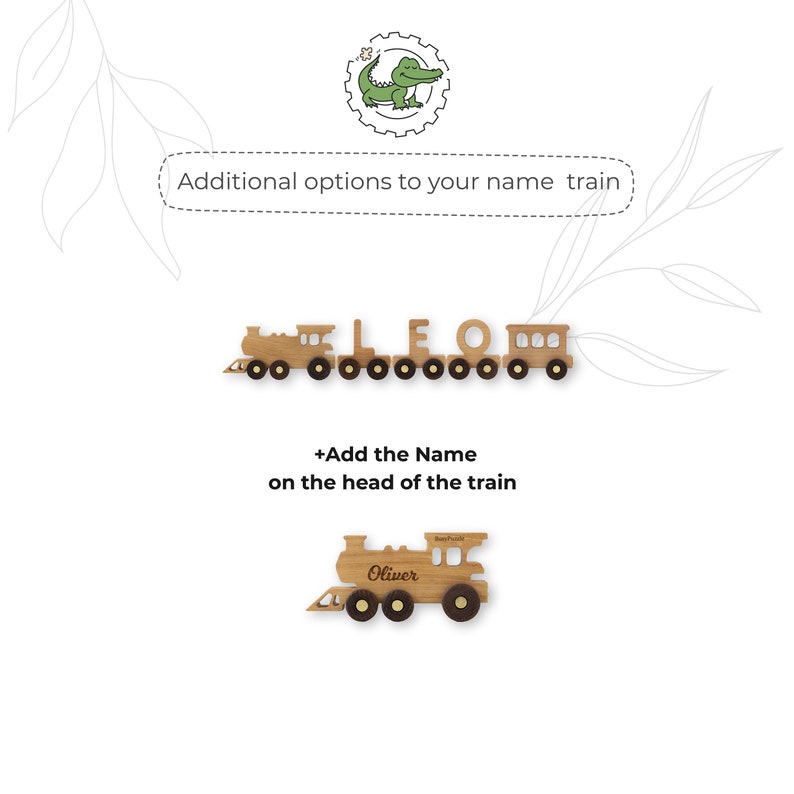 Wooden Train Toy With Name, Personalized Gifts For Kids, Baby Boy Gift, 1st Birthday, Nursery Decor, Montessori Toys For Toddlers, Easter image 5