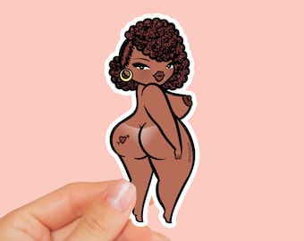 MELANIE STICKER - Sexyfation, girl power sticker, laptop sticker, cute sticker, body positivity sticker, decal, black girl sticker