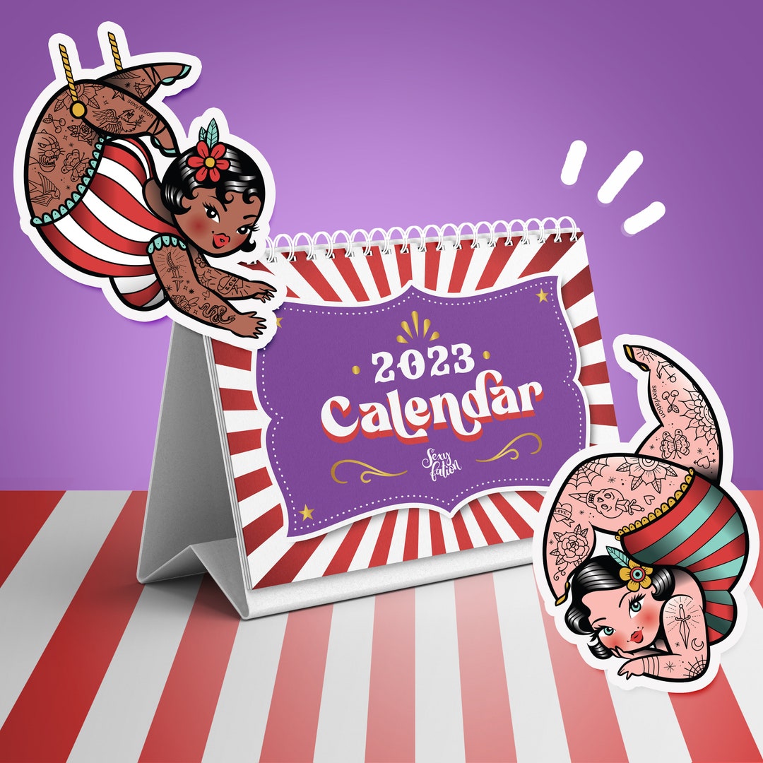 2023 CIRCUS CALENDAR 2023 Desk Calendar Body Positive 2023 Etsy