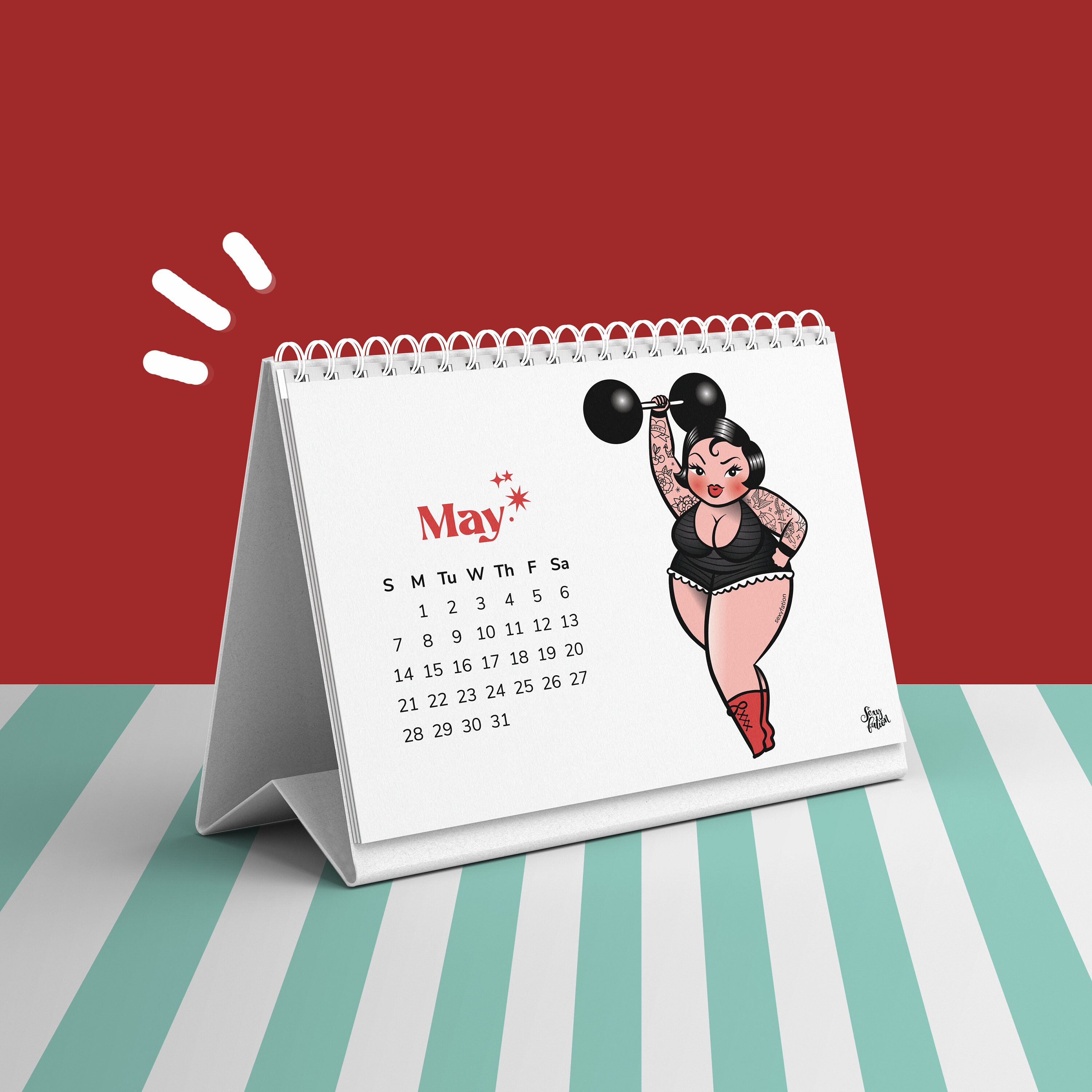2023 CIRCUS CALENDAR 2023 Desk Calendar Body Positive 2023 Etsy Singapore
