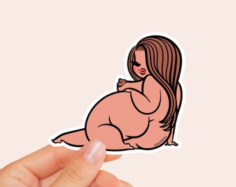 CINDY STICKER - Sexyfation, girl power sticker, laptop sticker, cute sticker, body positive sticker, decal, vinyl sticker, pin up sticker