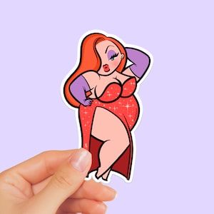 SEXYFATION STICKER - Jessica Rabbit sticker, pin up sticker, body positive sticker, fat woman, bbw sticker, fat positivity