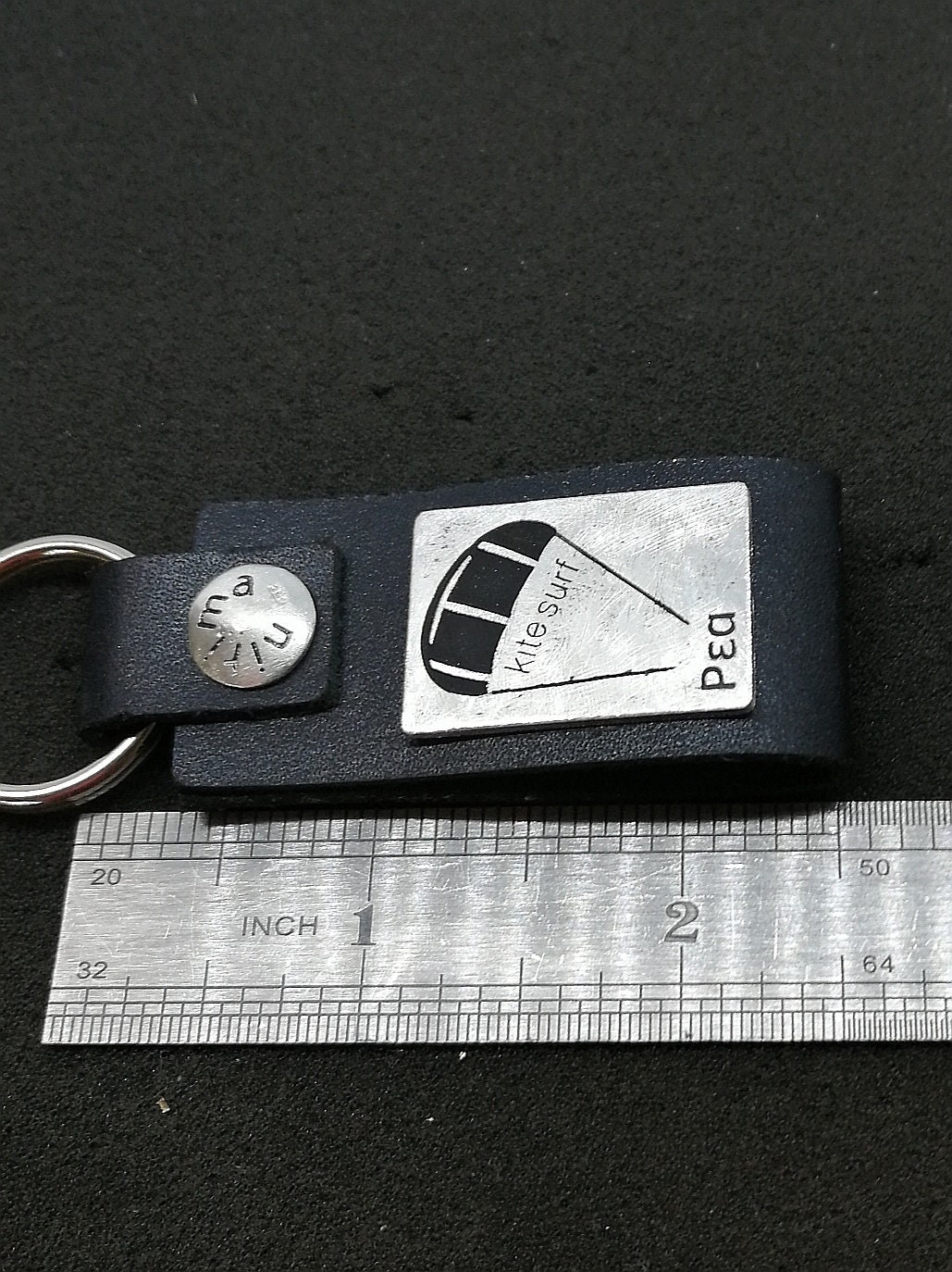 Kite Surf Keychains / Personalized / Sterling Silver / Original Lether ...
