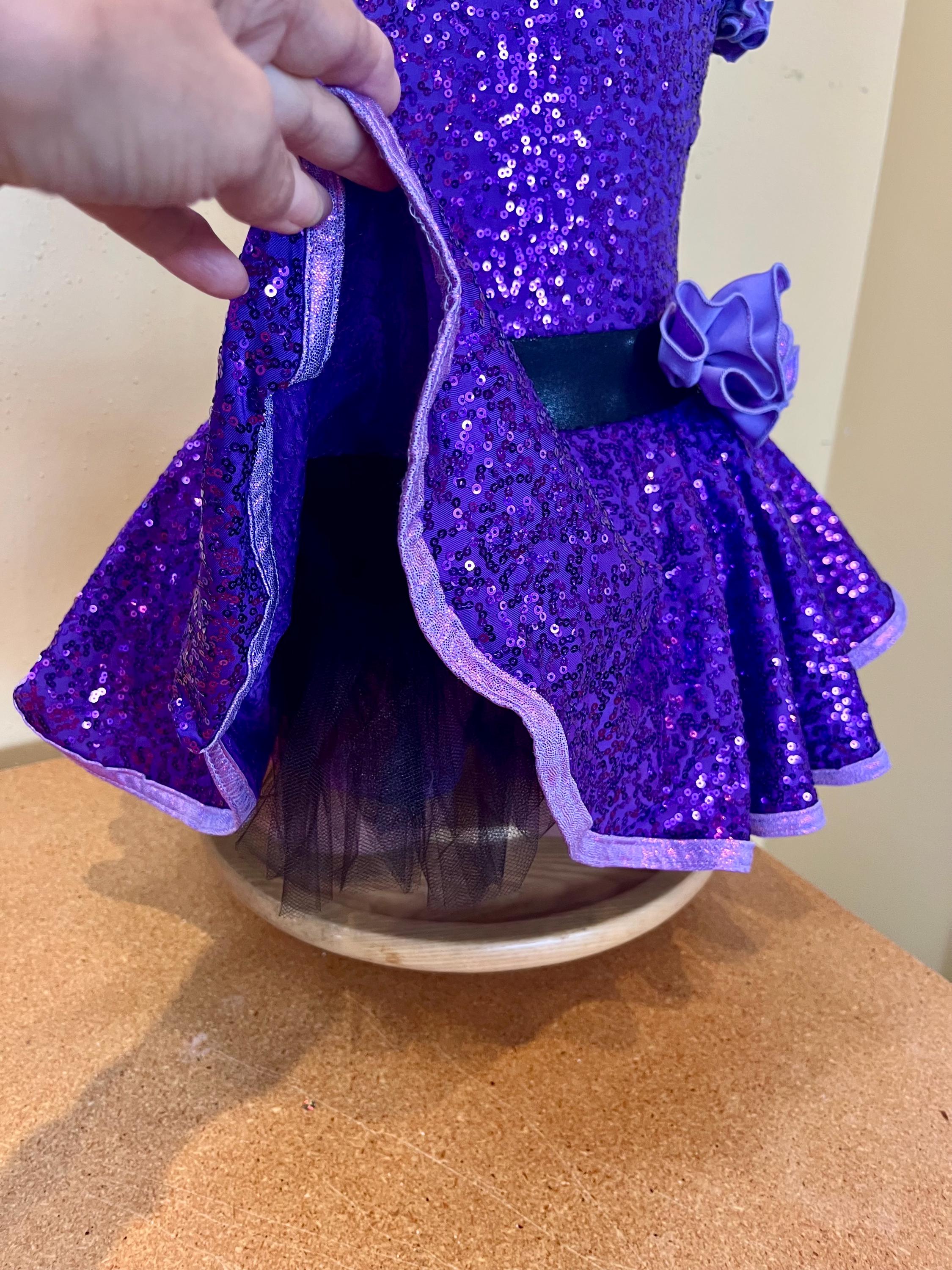 purple sequin dance dress Jimiss-Mermaid one shoulder purple sequin slit long dance dress JiMiss Dresses