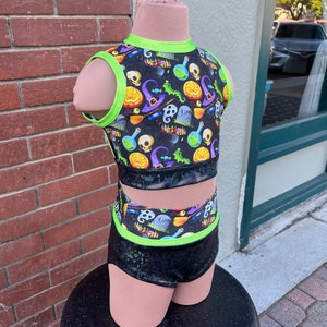 Girl’s Halloween Dance Outfit 2pc Top and Briefs