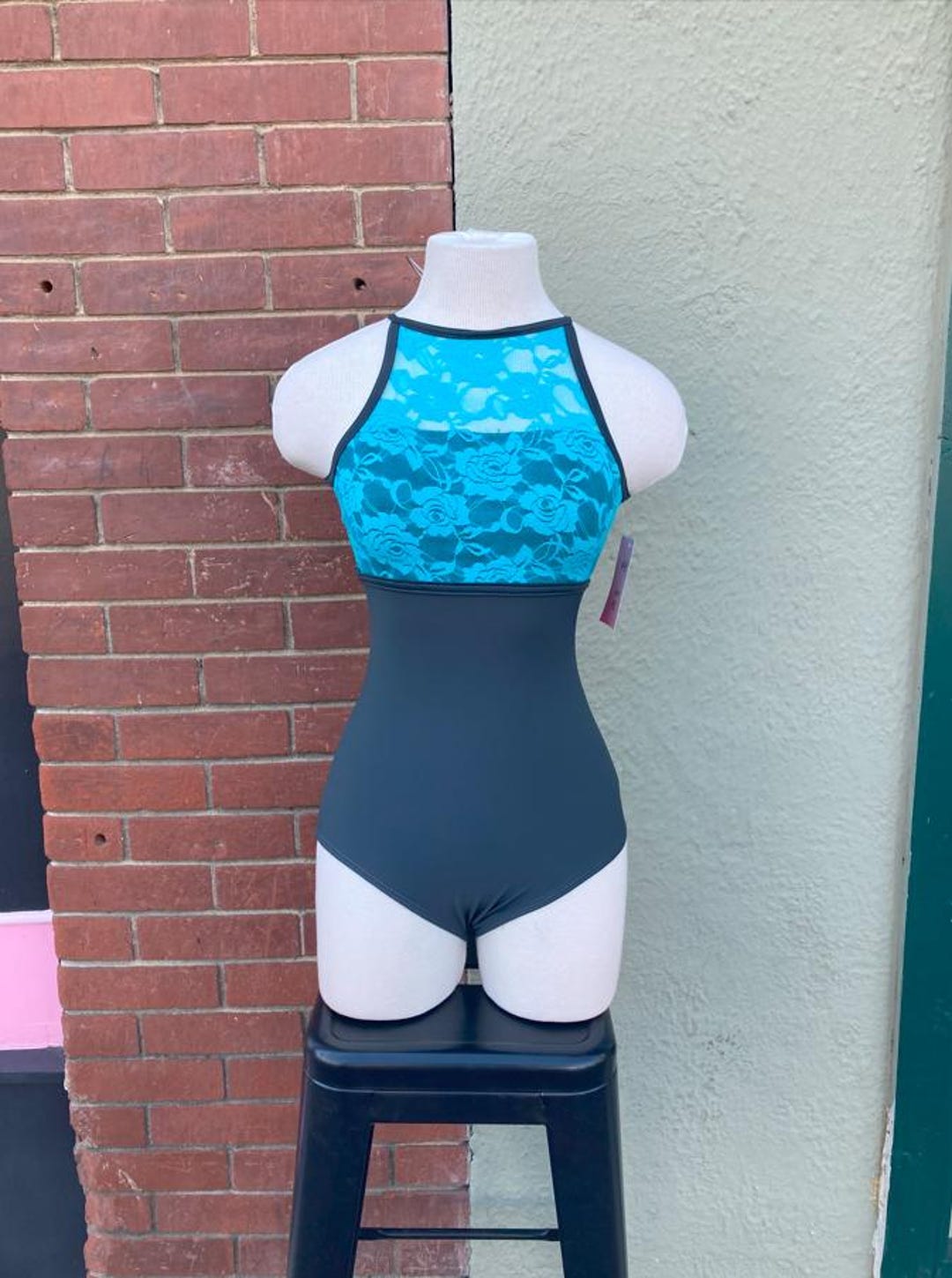 ON SALE Venus Floral High Neck Leotard (Seasonal Colors)