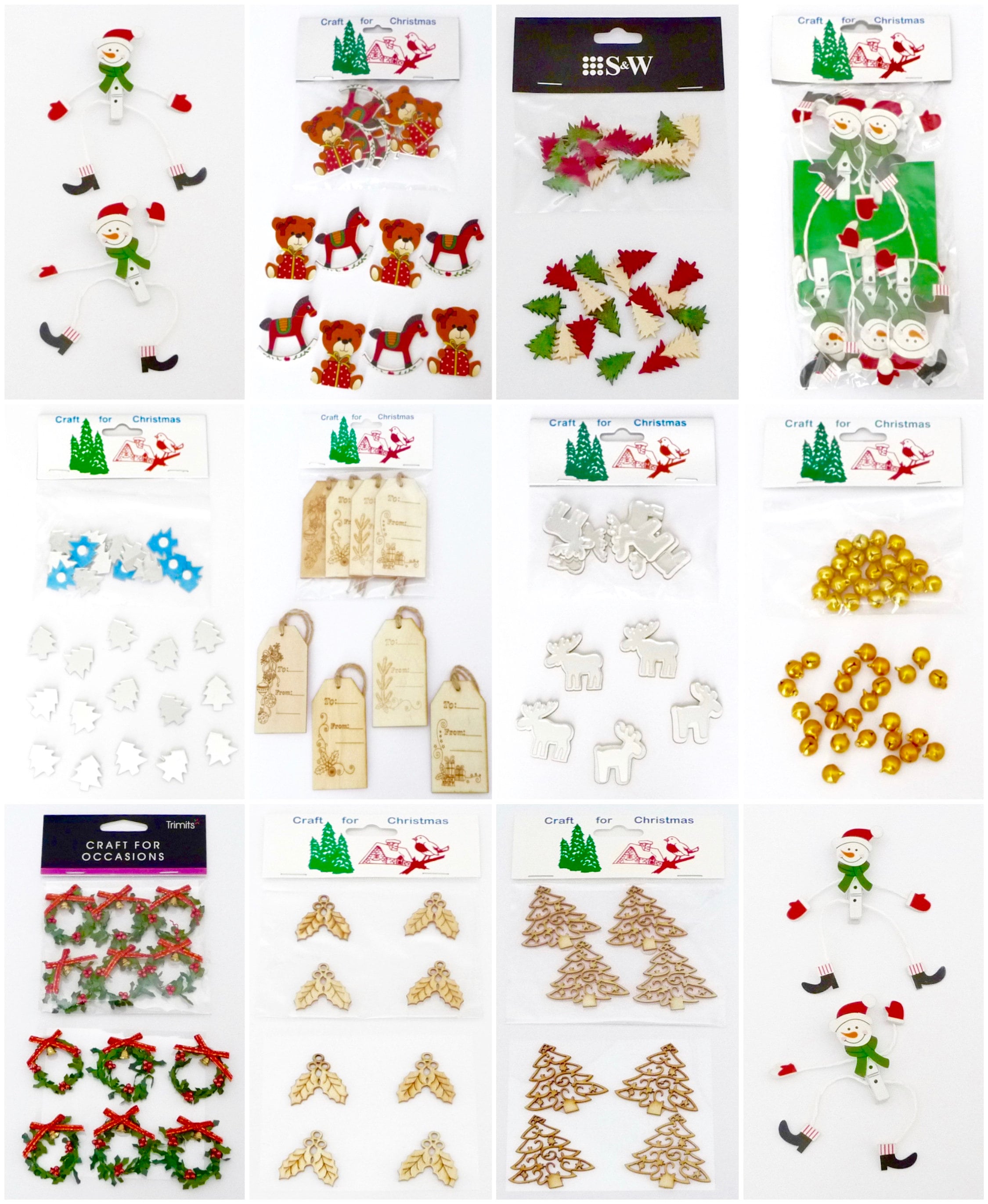 Craft for Christmas embellishments for decorations cards and  Etsy
