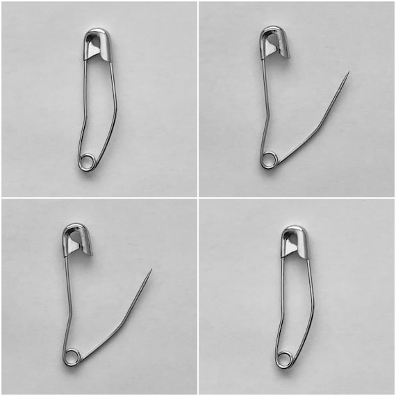 Curved Safety Pins Quilting, Steel Crafting Supplies