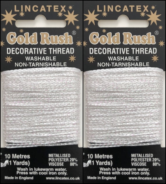 Metalic Embroidery Floss, Cross Stitch Threads 10 Colours , Unbranded Gold  Metallic Thread, Silver Metallic Thread, Rainbow Metallic Thread 