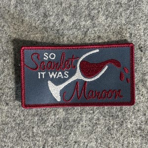 Maroon iron on patch
