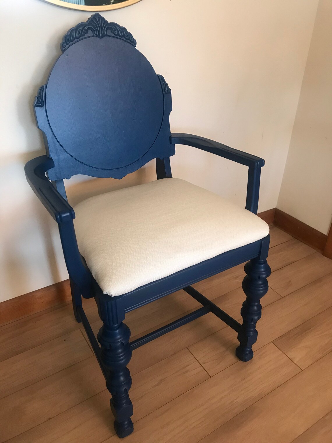 Royal Blue Navy Antique Chairs Set of 2 Antique Chairs Blue Etsy