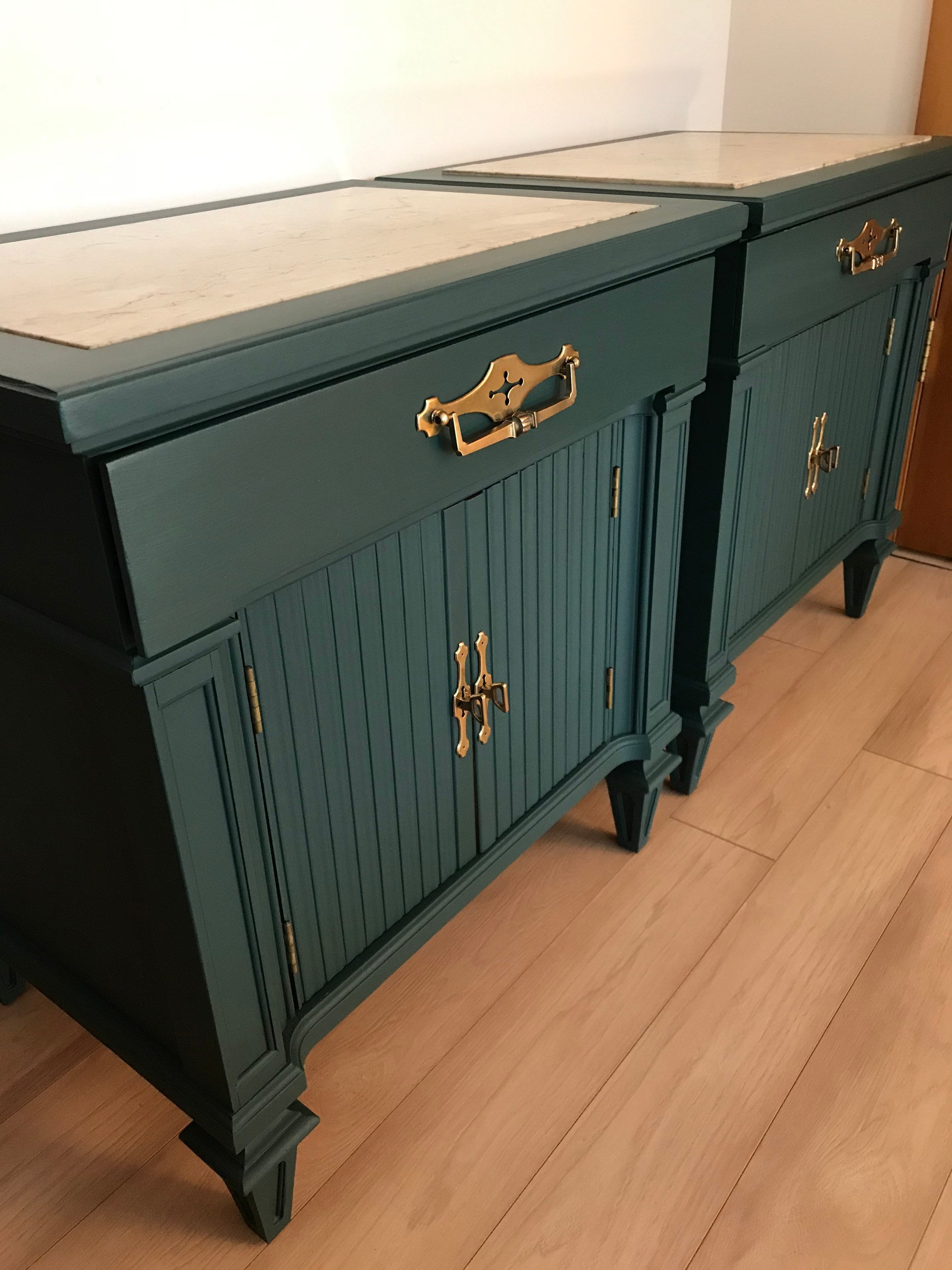 Sold Do Not Purchase Green Mid Century Modern Nightstands Etsy UK