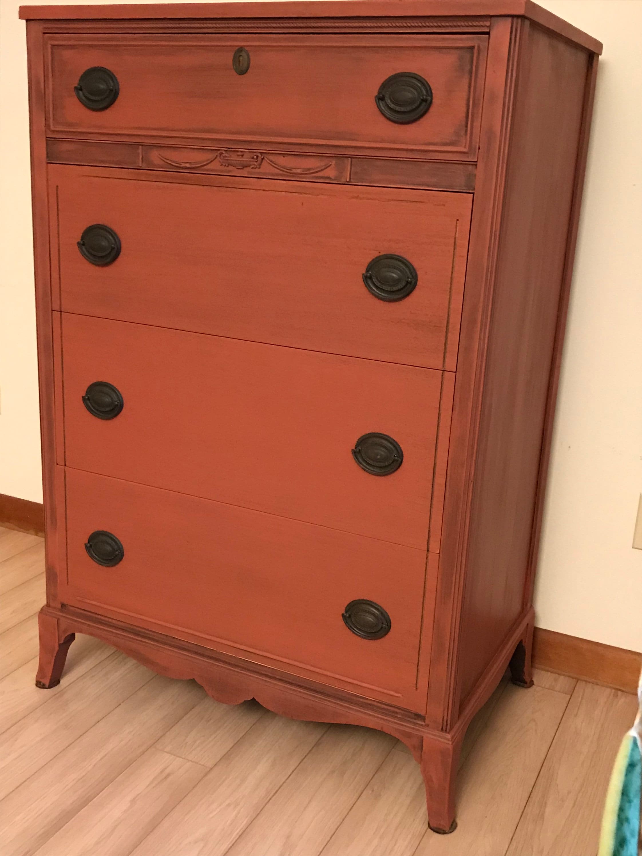 Burnt orange sale dresser