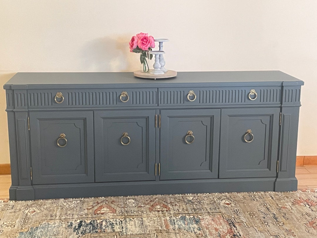 SOLD!! Refinished Slate Blue Buffet - Thomasville Furniture, Entryway ...