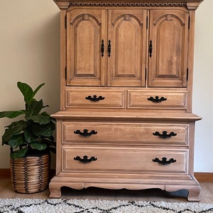Sold!! DO NOT Purchase!!!! Boho Raw Wood Dresser, Modern Farmhouse Dresser, Raw Wood Armoire, White Waxed Raw Wood Dresser