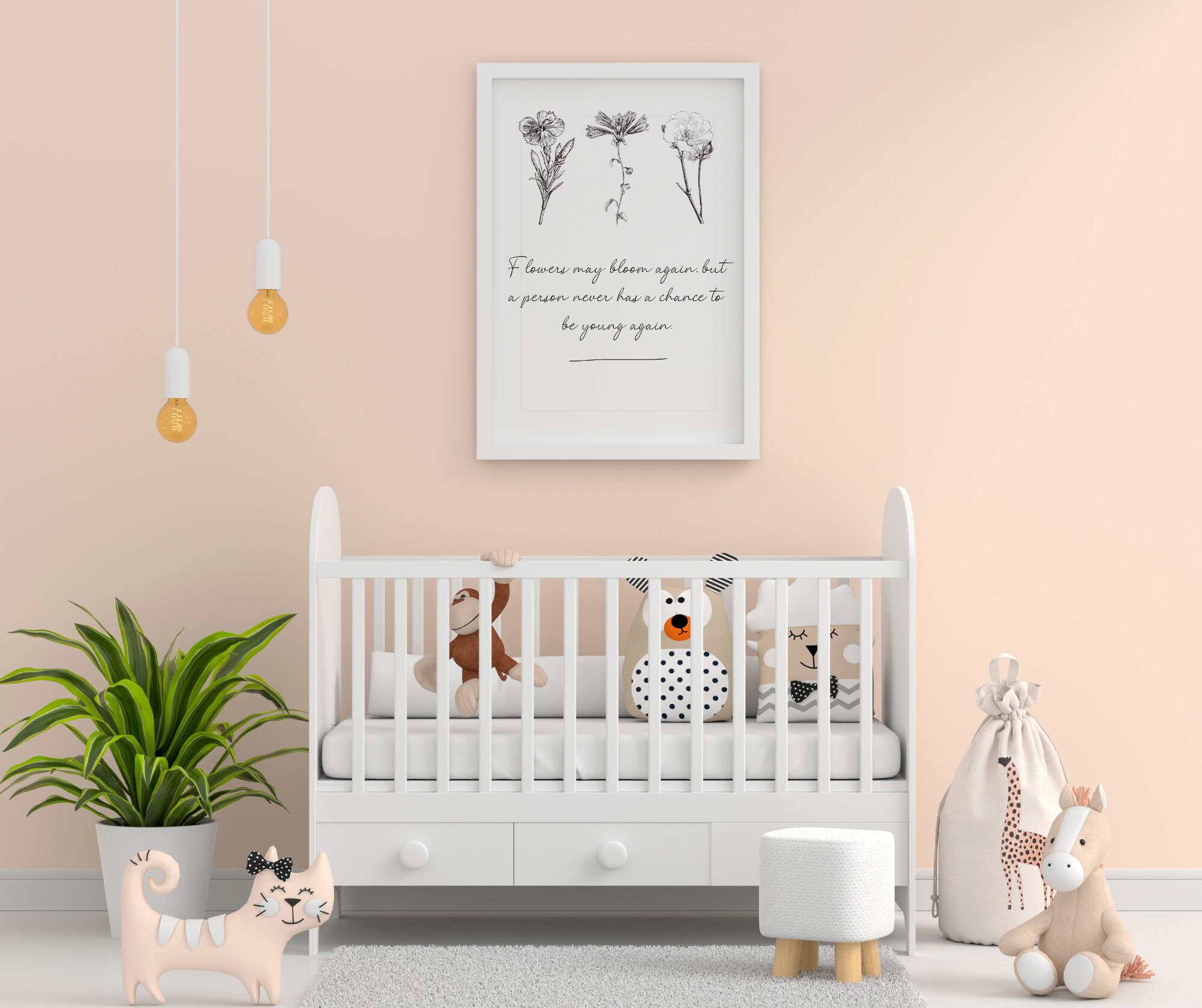 Bluey Decor Flowers May Bloom Again Wall Art Nursery Art Etsy