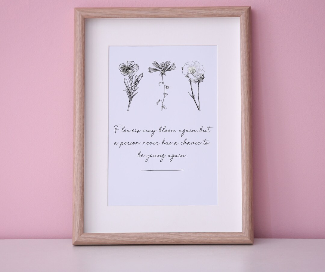 Bluey Decor Flowers May Bloom Again Wall Art Nursery Art Etsy