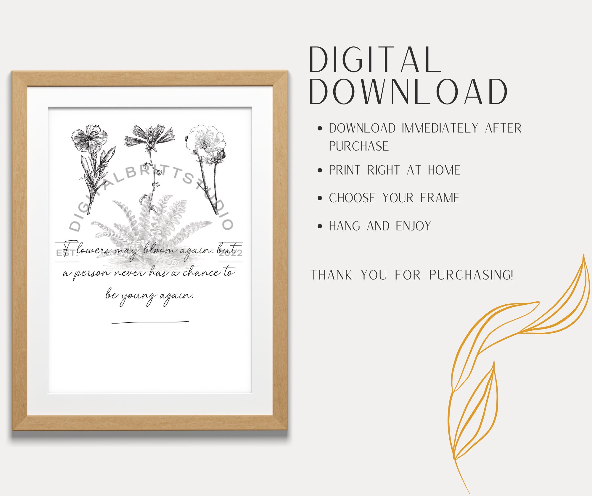 Bluey Decor Flowers May Bloom Again Wall Art Nursery Art Etsy