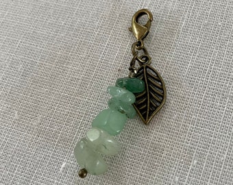 Light Green Aventurine Charm Progress Keepers - Knitting, Crochet Notions