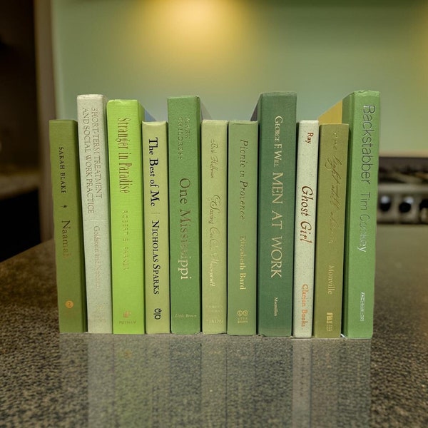 Light Green Hardcover Books by Color - Bulk