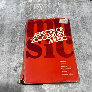 aspects of twentieth-century music book, by richard delone, vernon kliewer, horace reisberg, mary wennerstrom, allen RARE-R69-B7-D_31