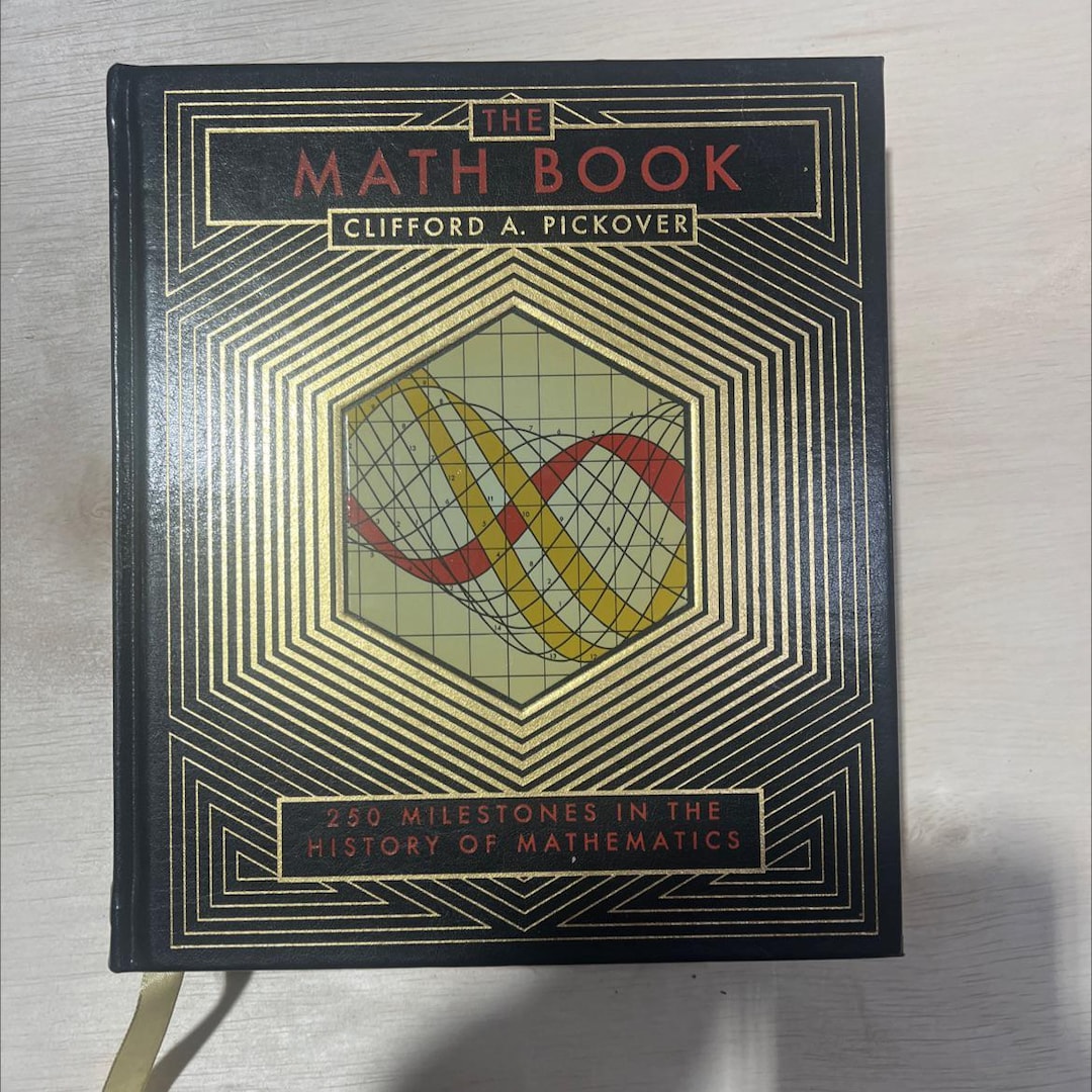 The Math Book Book, by Clifford A. Pickover, 2013 Leather RARE-R71-B8-C ...