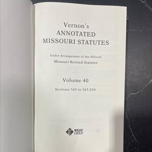 vernon's annotated missouri statutes book, by unknown, 1999 Hardcover RARE-R64-B8-F_121