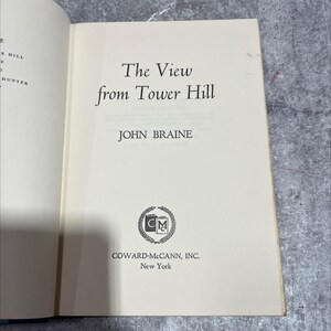 the view from tower hill book, by john braine, 1971 Hardcover RARE-R69-B7-B_94