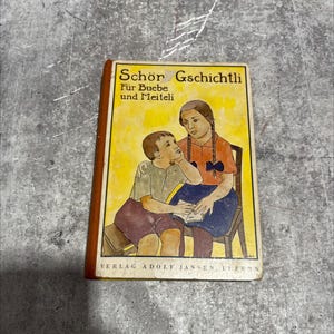 schöni gschichtli für buebe und meiteli book, by maria herzig-billeter, 1935 Hardcover RARE-R69-B7-B_54