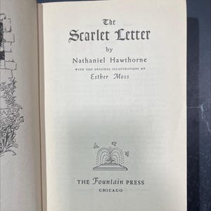 the scarlet letter book, by Nathaniel Hawthorne, 1949 Hardcover RARE-R64-B8-E_38