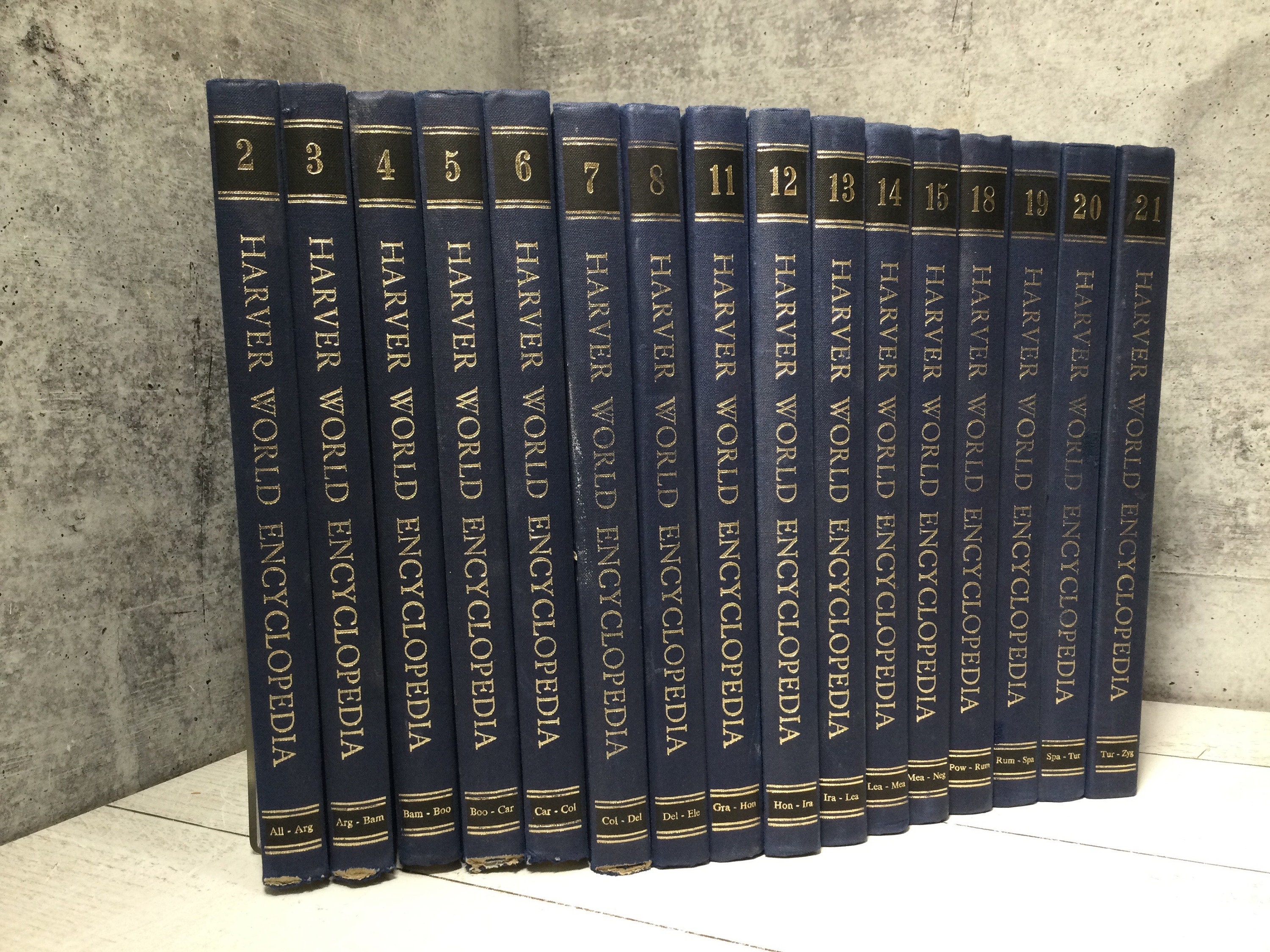 Harver World Encyclopedia Set | Blue Book Set | Incomplete