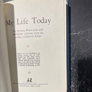 my life today book, by ellen g. white, 1980 Hardcover RARE-R63-B7-G_73