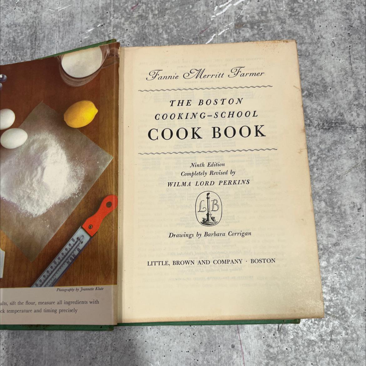 the boston cooking-school cook book book, by fannie merritt farmer, 1946 Hardcover RARE-R71-B7-H_21
