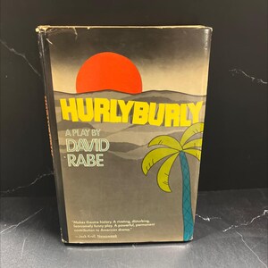 hurlyburly book, by David Rabe, 1985 Hardcover RARE-R67-B7-F_82