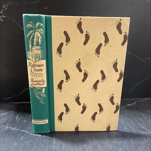 the life and strange surprising adventures of robinson crusoe book, by daniel defoe, 1946 Hardcover RARE-R66-B7-F_87