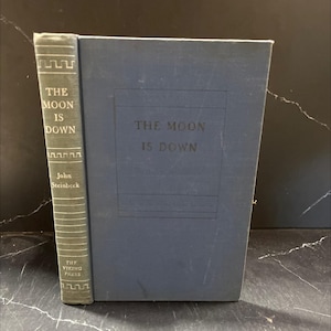 the moon is down book, by John Steinbeck, 1942 Hardcover, First Edition, Rare, Vintage RARE-R67-B7-E_116