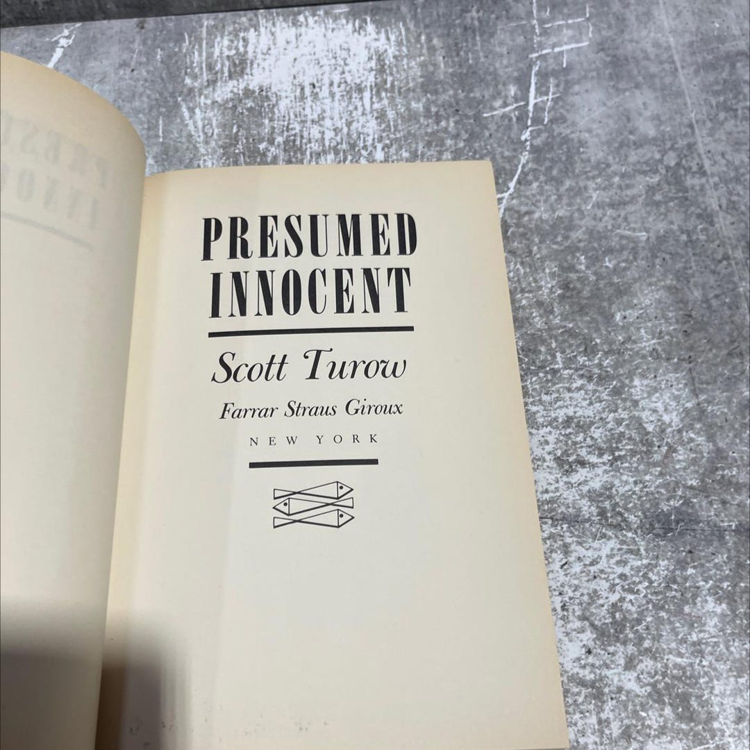 Presumed Innocent Book, by Scott Turow, 1987 Hardcover RARE-R65-B8-J_49 - Etsy