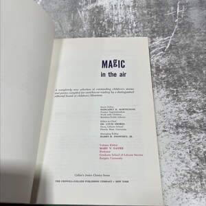 magic in the air book, by unknown, 1962 Hardcover RARE-R62-B7-C_58