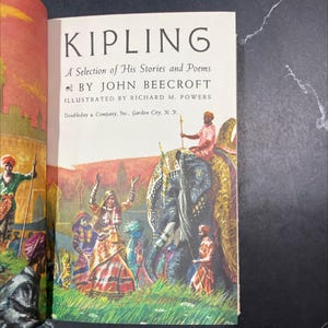 kipling a selection of his stories and poems book, by john beecroft, 1956 Hardcover RARE-R70-B8-H_14